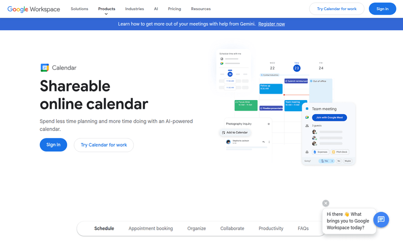 Google Calendar interface thumbnail